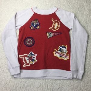 Disney Parks 1955 Mickey Patches Sweatshirt SMALL
